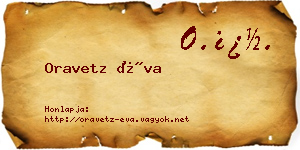 Oravetz Éva névjegykártya